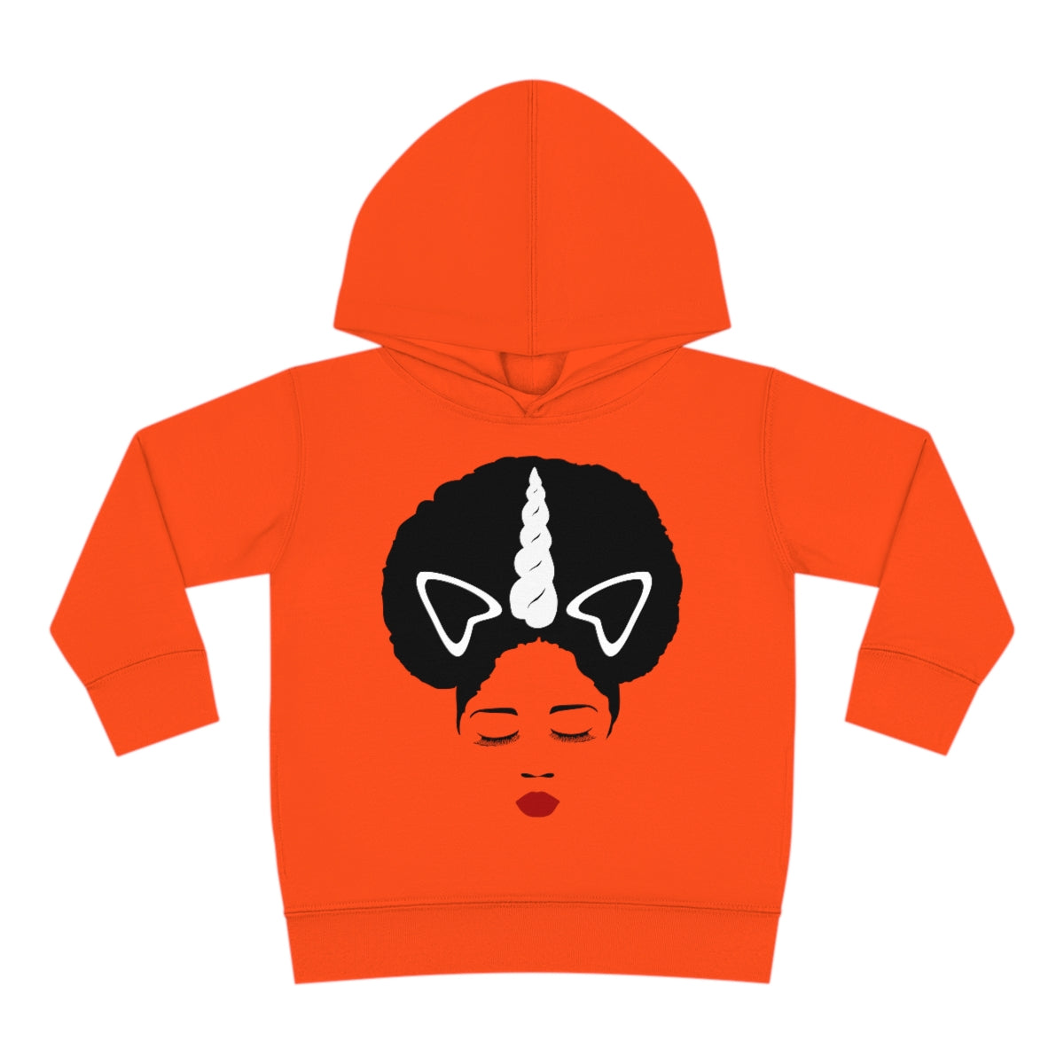 Afro Unicorn Girls Slay Toddler Pullover Fleece Hoodie