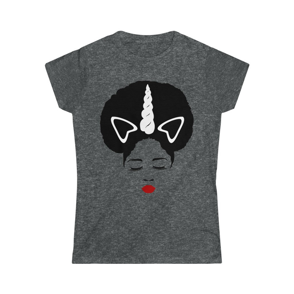 Afro Unicorn Women's Softstyle Tee
